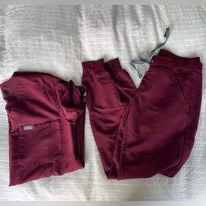 Figs Burgundy Scrub Set